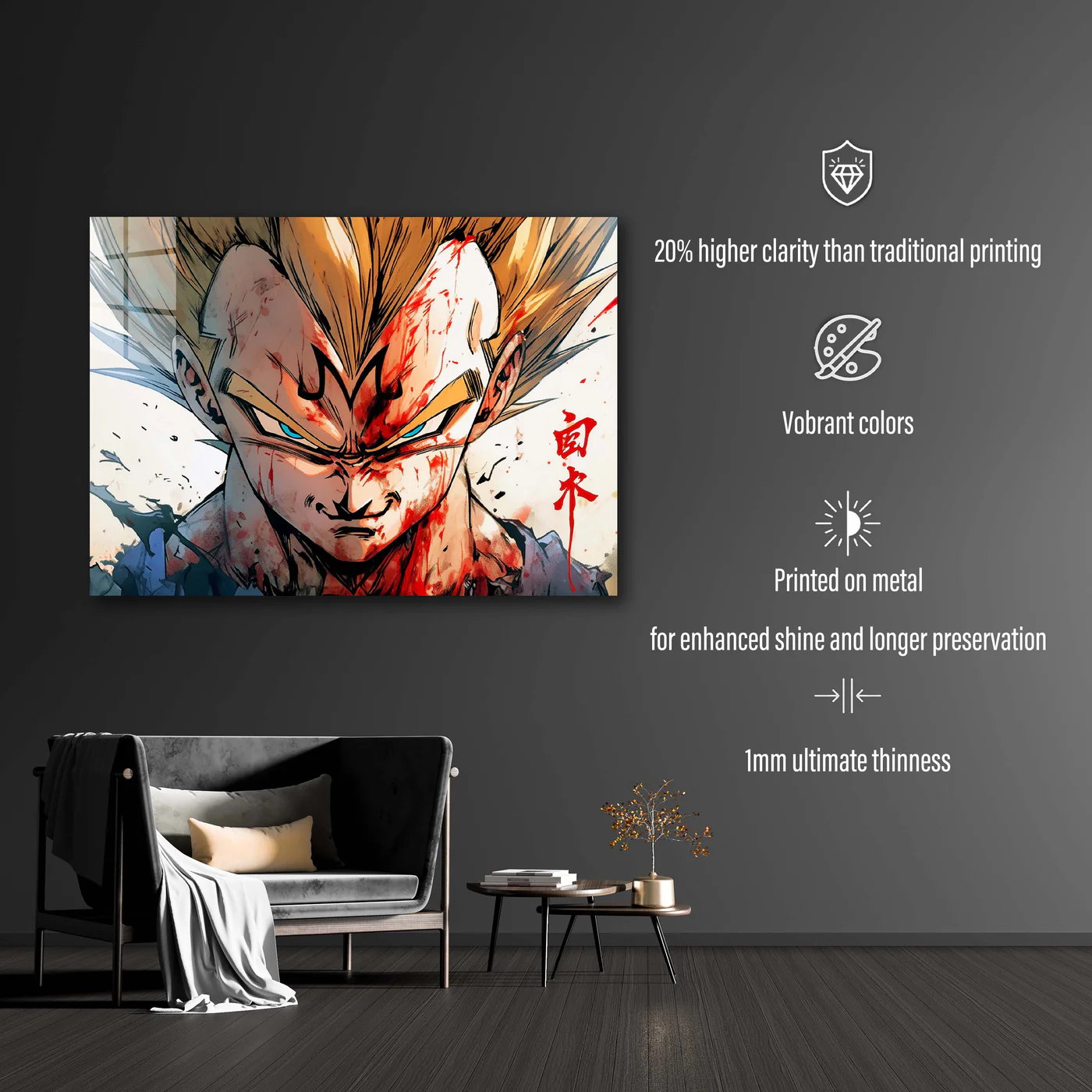 Metal Poster Majin Vegeta