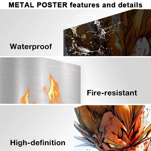 Metal Poster Majin Vegeta