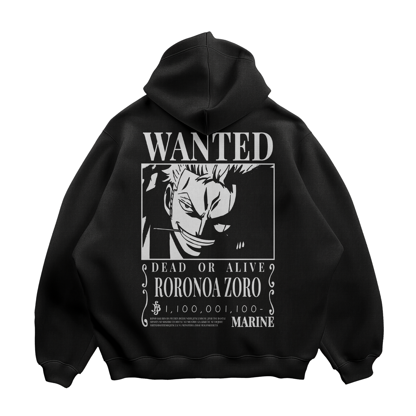 Hoodie Oversize Zoro Nero - Ikari Tokyo