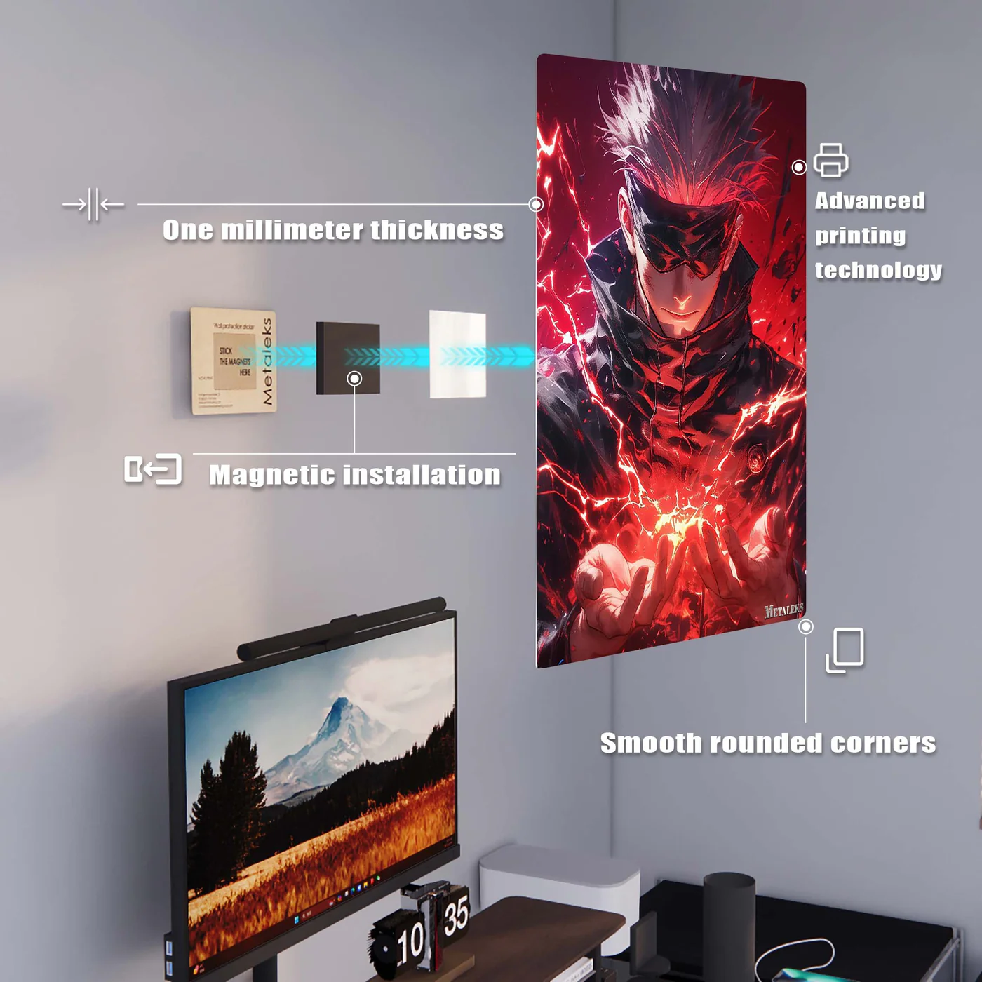 Metal Poster Gojo Red