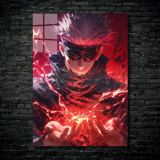 Metal Poster Gojo Red